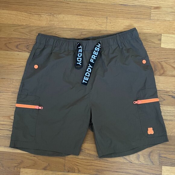 TEDDY FRESH Men's nylon shorts with silicone orange hardware - Picture 1 of 4